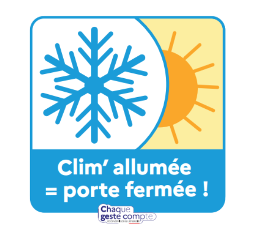 Clim allumée = porte fermée